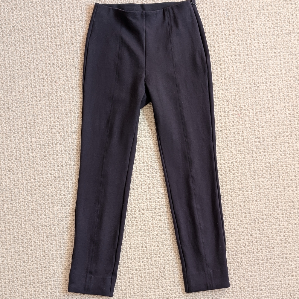 Quince Ultra-Stretch Ponte Pintuck Ankle Pants